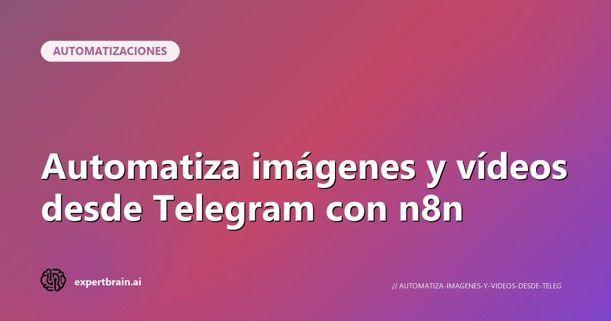 Automatiza imágenes y vídeos desde Telegram con n8n