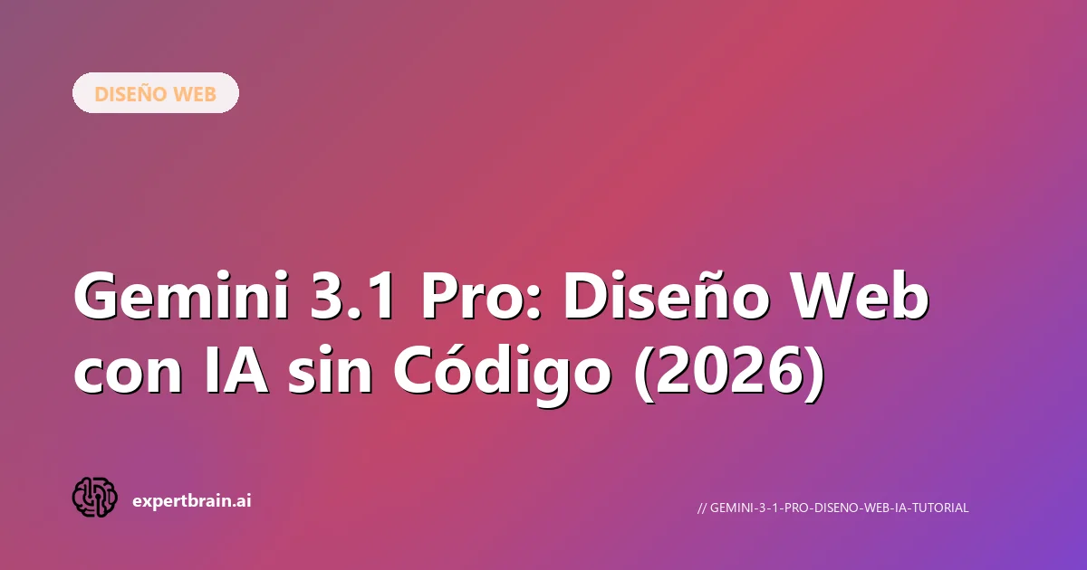Gemini 3.1 Pro: Diseño Web con IA sin Código (2026)